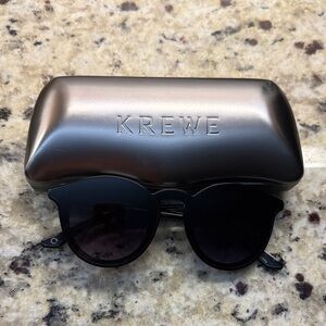 KREWE Collins Black Sunglasses with Metallic Case